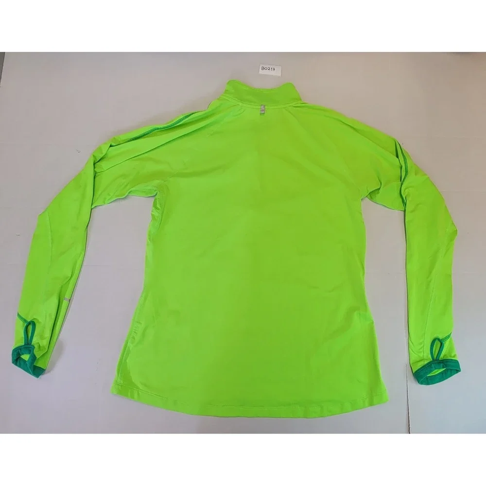 Nike Dri-FIT‎ Running Top Women's Long Sleeve Quarter Zip Green Size L